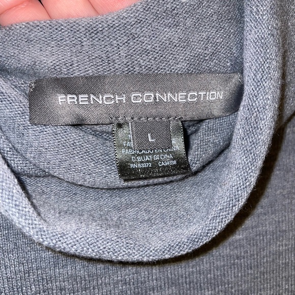 French Connection sweater. Grey & Black striped turtleneck. - Picture 6 of 6